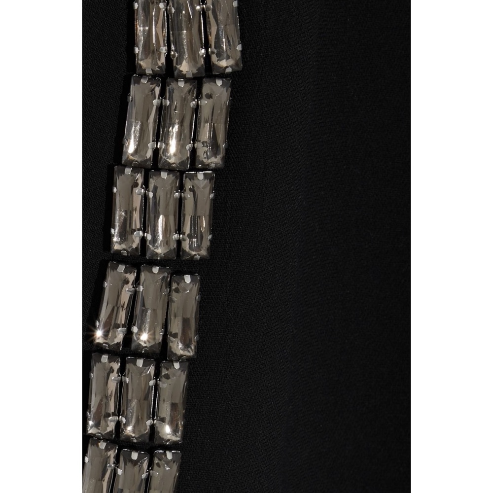 Victoria Beckham black crepe shift dress with side crystal embellishments sz 0 - Picture 9 of 14